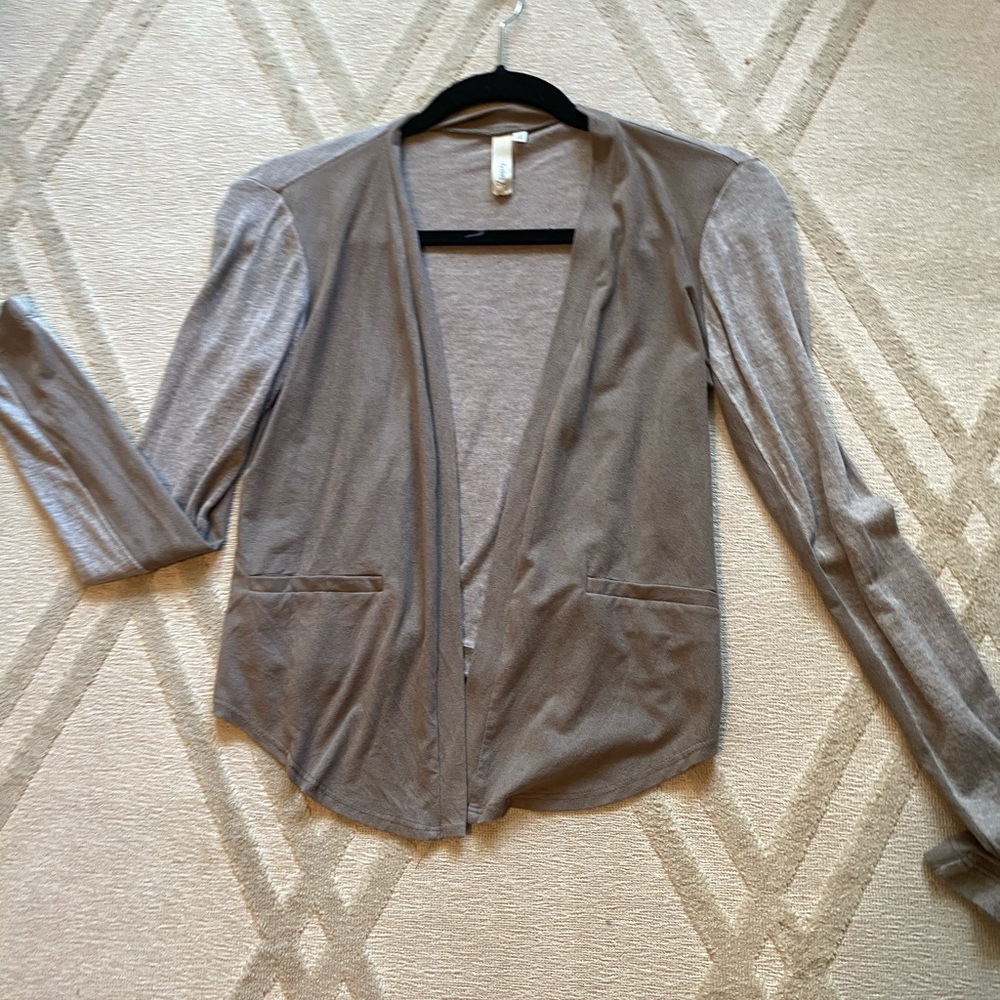 Three20 taupe cardigan- two toned